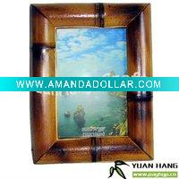 Wholesale wooden decorative bamboo glass photo frame