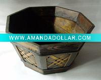 Wholesale antique bamboo bucket flower bucket