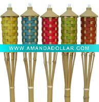 colored bamboo torch