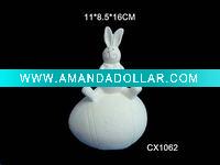 Wholesale ceramic bisque rabbit for decoration-bisque potteryware