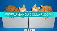 Wholesale stock pottery set of 2 cat