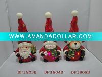 Wholesale christmas ceramic ornament with LED light