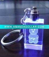 3D Laser Crystal Keychain