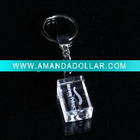3D Laser Crystal Keychain