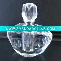 Transparent crystal perfume bottles