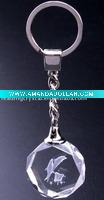 3d laser glass keychain