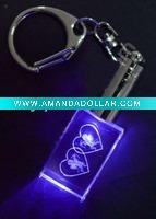3d laser glass keychain