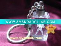 Wholesale with light crystal keychain