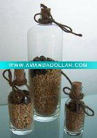 Wholesale handblown clear glass beach bottle