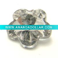 plum flower glass bead