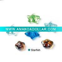 Multi color glass starfish in different colors