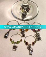 Wholesale fashion wedding wine glass charm