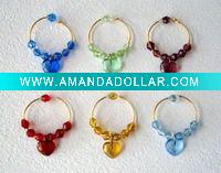 Wholesale fashion wedding wine glass charm