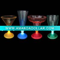 Flashing LED Martini glass