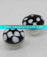 mushroom lampwork beads