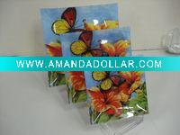 glass plate with decal