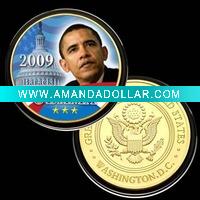Wholesale Barack Obama 44th Presidential 24KT Gold-PlatedCoin 333