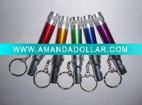 Promotion metal LED keychain whistle