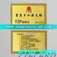 Metallic gold card