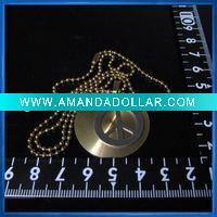 Wholesale Peace Sign Pendant Fashion Necklace