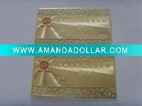 Wholesale lacework golden gift card