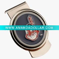 Metal Money Clip with Badge