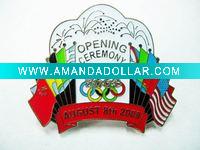 Die cast metal badge, emblem, lapel pin