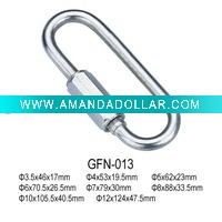 Wholesale Different sizes of Oval Silver Gift Steel Carabiner Hook with Nut