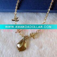 Wholesale Fationable crystal necklace jewellery crystal gift