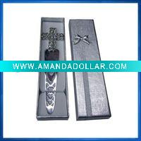 Wholesale Crystal Accented Cross Bookmark,Letter Opener