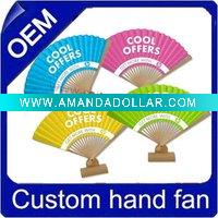 Wholesale Hot item! bamboo hand fan Fashion Business Gift