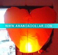 Wholesale heart shape sky lantern