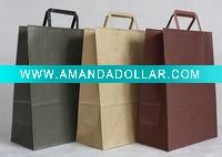 Wholesale kraft paper shopping bag