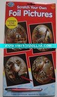 Wholesale DIY paper craft engraving scratch art scrape it foil art set