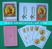 Spanish plastic playing card
