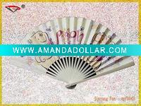 cartoon design bamboo hand fan