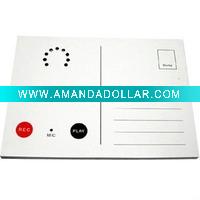 Wholesale musical /talking postcard/voice/recordable postcard