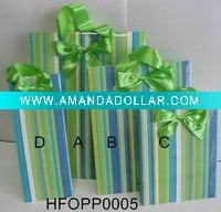 green small paper gift bag