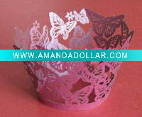 Butterfly wedding cupcake wrappers