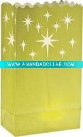 Wholesale Chartreuse Green Starburst Paper Bag Luminaries