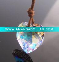 elegant crystal heart pendant