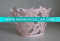 Butterfly design wedding decoration paper cupcake wrapper/holder
