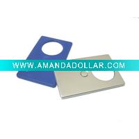 Wholesale Plastic card with magnifier and light