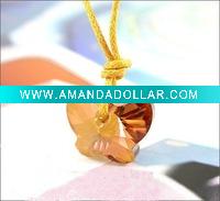 golden crystal butterfly pendant