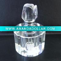 Transparent crystal perfume bottles