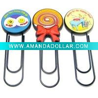 Promotional lovely soft PVC bookmark clip
