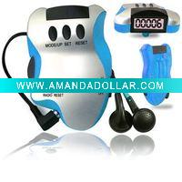 Wholesale Pedometer with FM radio ,Multi-function pedometer