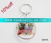 2011 Newest shiny PVC eye dropsl key ring