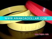 Wholesale debossed silicone bracelet