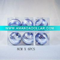 Wholesale 2011 8cmChristmas Decorative Plastic Ball
